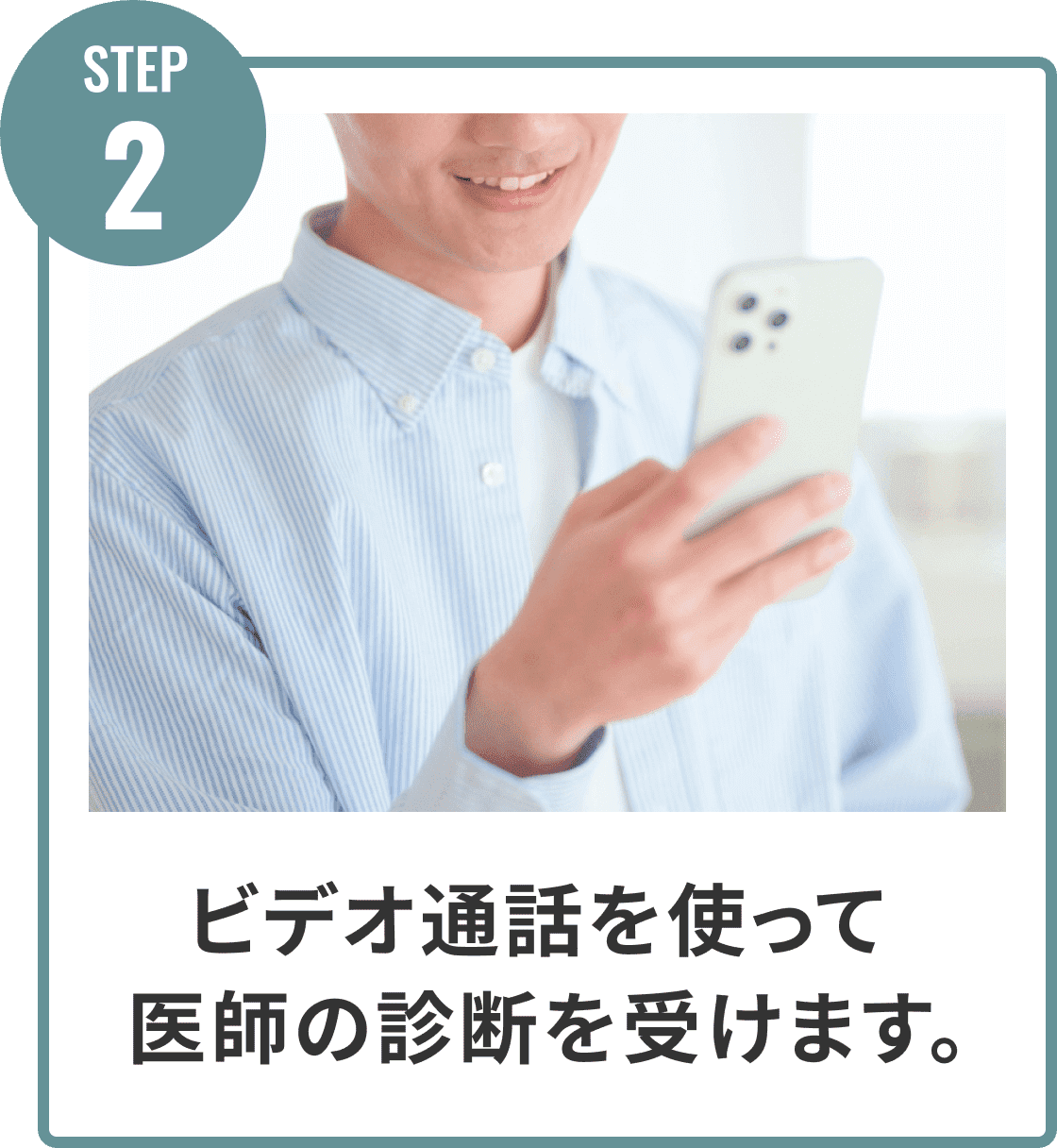 ビデオ通話を使って医師の診断を受けます。