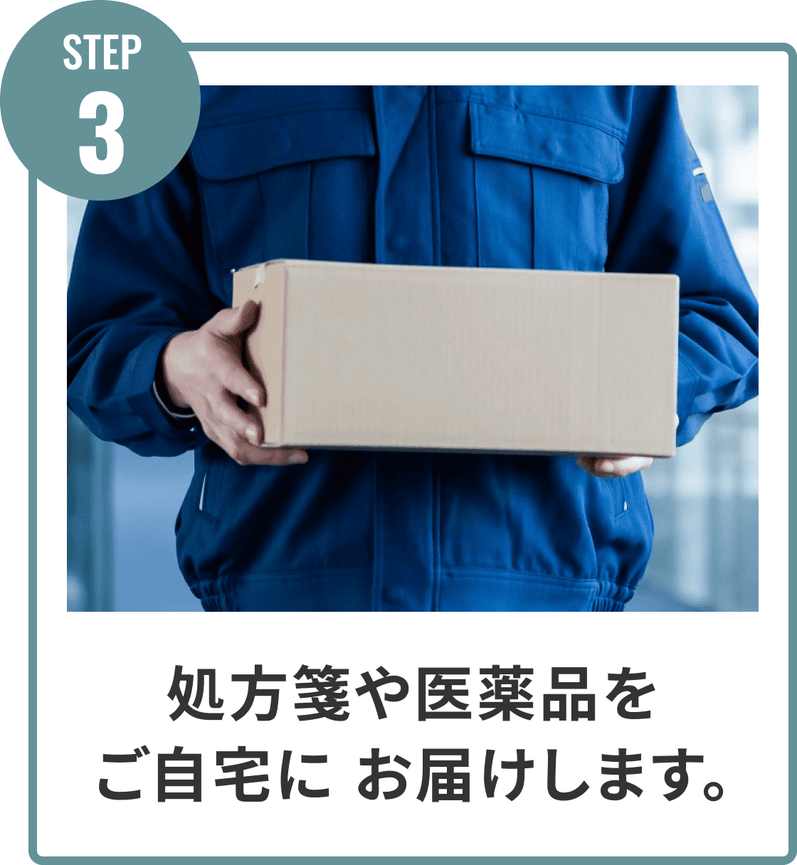 処方箋や医薬品をご自宅にお届けします。